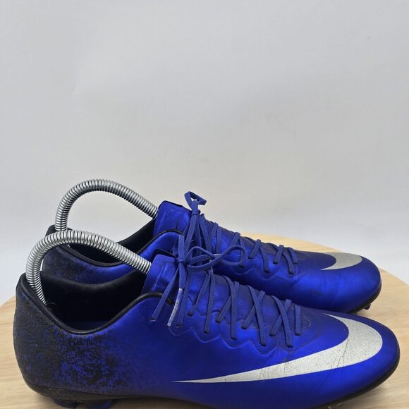 Nike JR Mercurial Vapor X FG CR7  Rare Royal Blue Soccer Cleats 684841-404 Sz 6Y - Picture 1 of 8